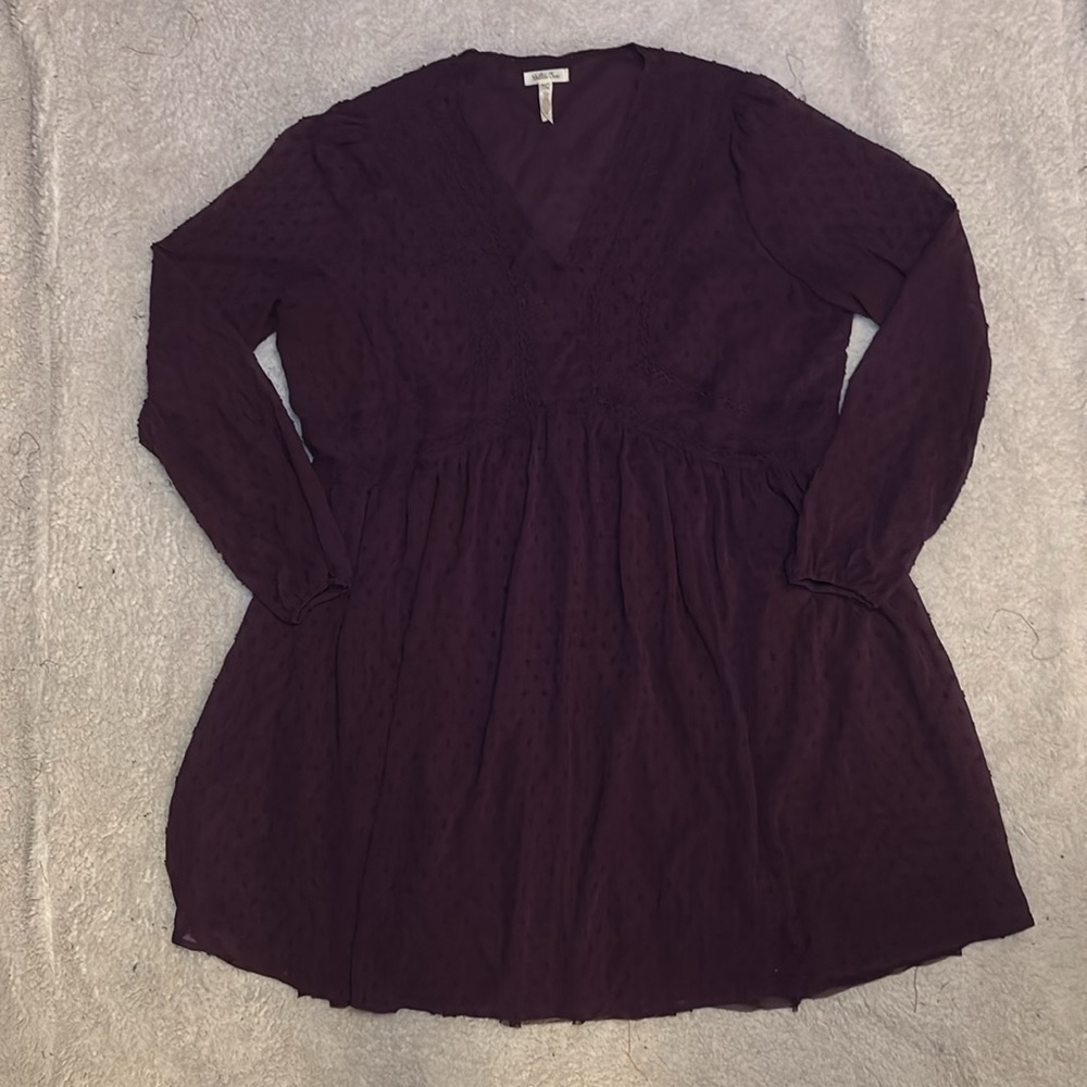 Matilda Jane Eggplant Dotted Swiss Large Tunic